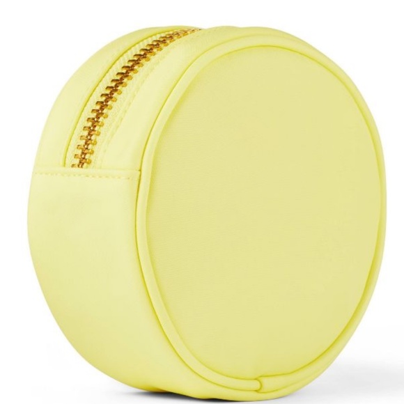 Stoney Clover Lane Mini Circle Pouch Round Yellow Beach Travel - Picture 3 of 6